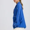 Oversized Track Jacket in Cobalt