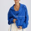 Oversized Track Jacket in Cobalt