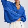 Oversized Track Jacket in Cobalt