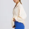 Oversized Track Jacket in White