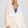 Oversized Track Jacket in White