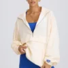 Oversized Track Jacket in White