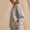Oversized Zip-Up Cardigan in Ice Marl