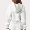 Oversized Zip-Up Hoodie  in Milk