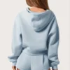 Oversized Zip-Up Hoodie  in Powder Blue