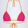 Paita Triangle Bikini Top in Fuchsia Pink