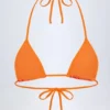 Paita Triangle Bikini Top in Orange Orchid Print