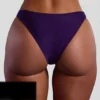 Palau Bead-Embellished High-Leg Cheeky Bikini Bottoms in Deep Purple