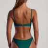 Palau Bead-Embellished High-Leg Cheeky Bikini Bottoms in Jade Green