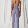 Papeete Ruched Bandeau Midi Dress in Lavender Purple