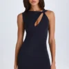 Parina Twisted Cut-Out Mini Dress in Black