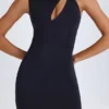 Parina Twisted Cut-Out Mini Dress in Black