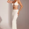 Parma Embellished Underwired Strappy Crop Top in White
