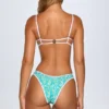 Pasyon Bandeau Bikini Top in Blue Multi Print