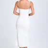 Petula Lace-Trim Midaxi Dress in White