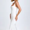 Petula Lace-Trim Midaxi Dress in White