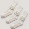 Pilates 3-Pack Socks Bundle in Milk