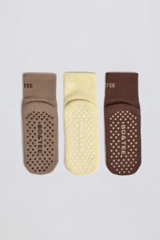 Pilates Sock Bundle in Mocha Multi