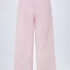 Piran Wide-Leg Cotton-Poplin Trousers in Pink Stripe
