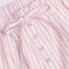 Lariana Mid-Rise Cotton-Poplin Shorts in Pink Stripe