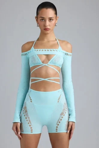 pixie embellished cropped shrug in ice blue 1 330x495 - Pixie Embellished Cropped Shrug in Ice Blue