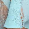 Pixie Embellished Cropped Shrug in Ice Blue