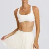 Pleated Tennis Skirt in White