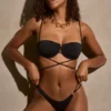 Positano Multi-Strap Underwired Bikini Top in Black