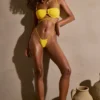 Positano Multi-Strap Underwired Bikini Top in Golden Yellow