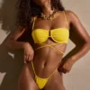 Positano Multi-Strap Underwired Bikini Top in Golden Yellow