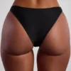 Praslin Bead-Embellished Bandeau Bikini Top in Black
