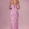 Primara Embellished Corset Maxi Dress in Candyfloss Pink