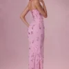 Primara Embellished Corset Maxi Dress in Candyfloss Pink