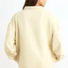 Quarter-Zip Sweatshirt in Bone