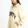Quarter-Zip Sweatshirt in Bone