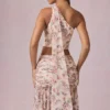 Rae Scarf-Detail One-Shoulder Top in Primrose Floral Print