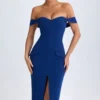 Rasine Off-Shoulder Midaxi Dress in True Navy