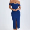 Rasine Off-Shoulder Midaxi Dress in True Navy