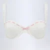 Ravello Broderie Anglaise Underwired Balconette Bikini Top in White