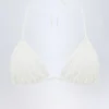 Recife Broderie Anglaise Triangle Bikini Top in White