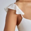 Rialta Cut Out Satin Mini Dress in Ivory