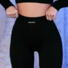 Ribbed Biker Shorts in Black