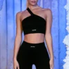 Ribbed Biker Shorts in Black