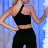 Ribbed Biker Shorts in Black