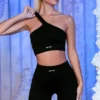 Ribbed Biker Shorts in Black