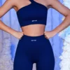 Ribbed Biker Shorts in Navy
