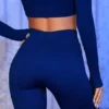 Ribbed Biker Shorts in Navy