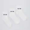 Ribbed Crew Sock Bundle in White