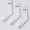 Ribbed Half-Crew 3-Pack Socks in White