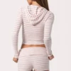 Ribbed Jersey Mini Shorts in Pink Stripe